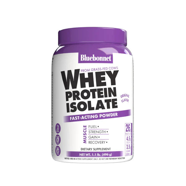 Bluebonnet - Whey Protein Isolate - Unflavored - 1.1lb