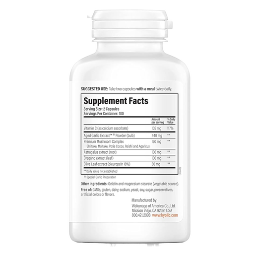 Kyolic - Aged Garlic Extract Immune Support - 200 Capsules