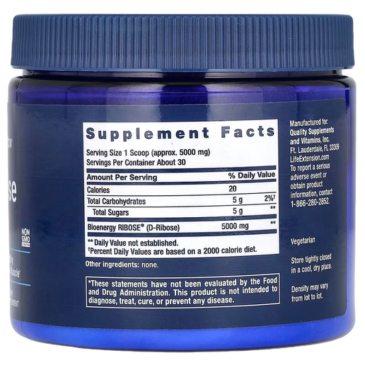 Life Extension - D-Ribose Powder - 5.29 oz