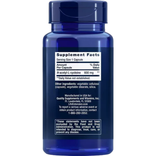 Life Extension - N-Acetyl-L-Cysteine (NAC) - 60 capsules