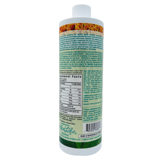 Aloe Life - Aloe Gold Whole Leaf Aloe Vera Juice Concentrate - 32oz