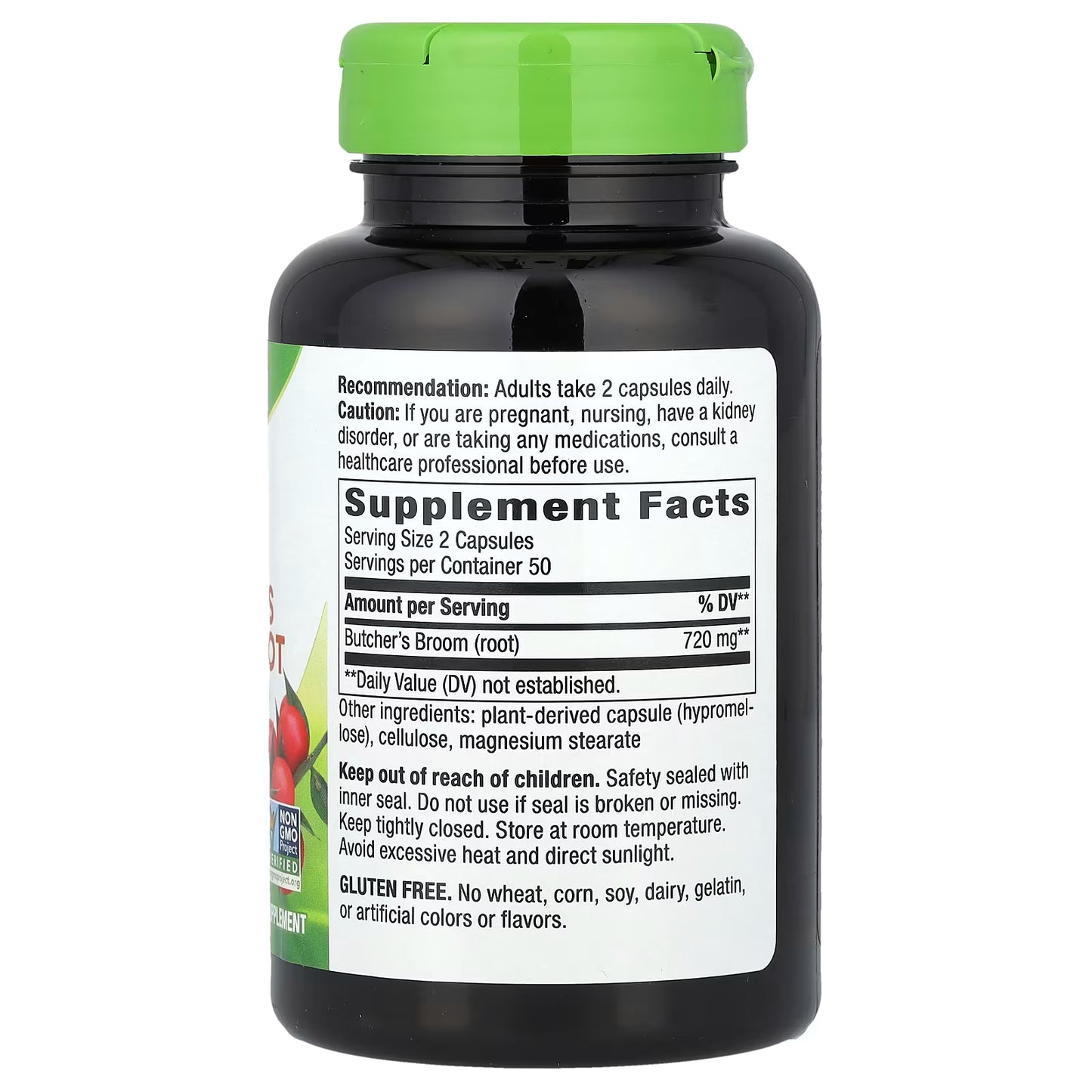 Nature's Way - Butcher’s Broom Root - 100 VCaps
