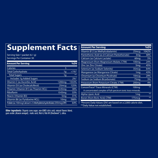 Trace Minerals - Lemon Lime Power Pak - 30 Count