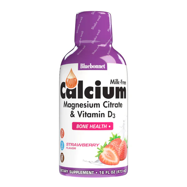 Bluebonnett - Liquid Calcium Magnesium Citrate (Strawberry) - 16oz