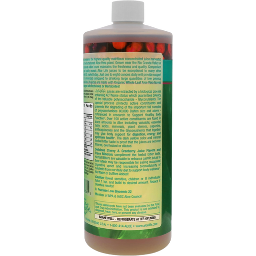 Aloe Life - Whole Leaf Aloe Vera Juice Concentrate (Cherry Berry) - 32 oz
