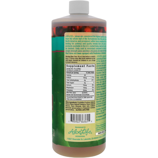 Aloe Life - Whole Leaf Aloe Vera Juice Concentrate (Cherry Berry) - 32 oz