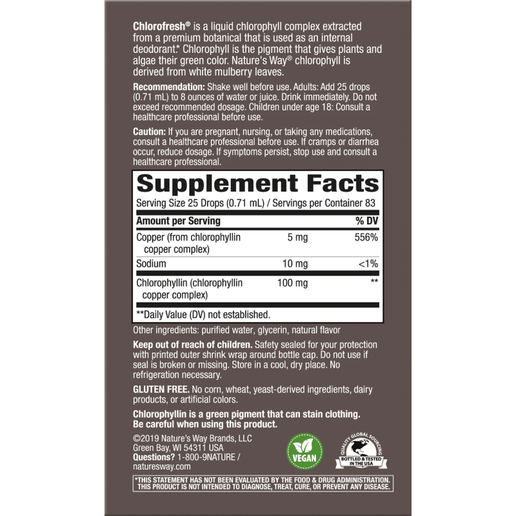 Nature's Way - Chlorofresh Chlorophyll Drops Natural Mint - 2 fl oz