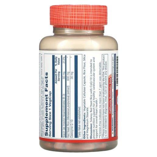 Solaray - Red Yeast Rice Plus CoQ-10 - 90 capsules