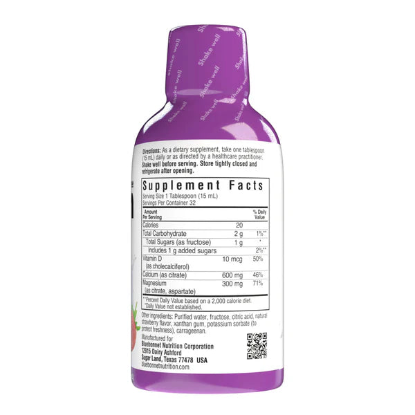 Bluebonnett - Liquid Calcium Magnesium Citrate (Strawberry) - 16oz