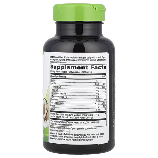 Nature's Way - Coconut Oil - 120 Softgels