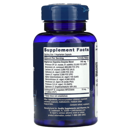 Life Extension - Enhanced Super Digestive Enzymes & Probiotics - 60 capsules