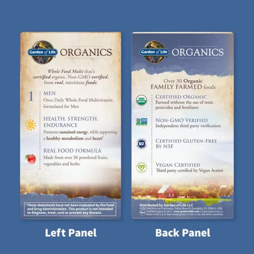 Garden of Life - Mykind Organics - Men's Once Daily Multi - 60 Tablets