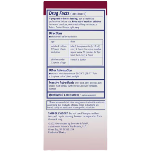 Nature's Way - B&T Cough & Bronchial Syrup - 4 oz