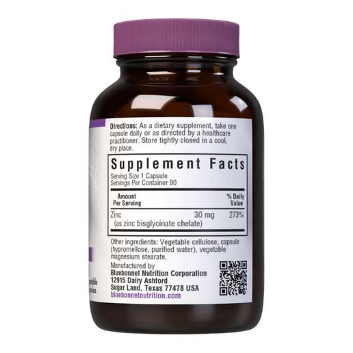Bluebonnet - Chelated Zinc - 90 capsules