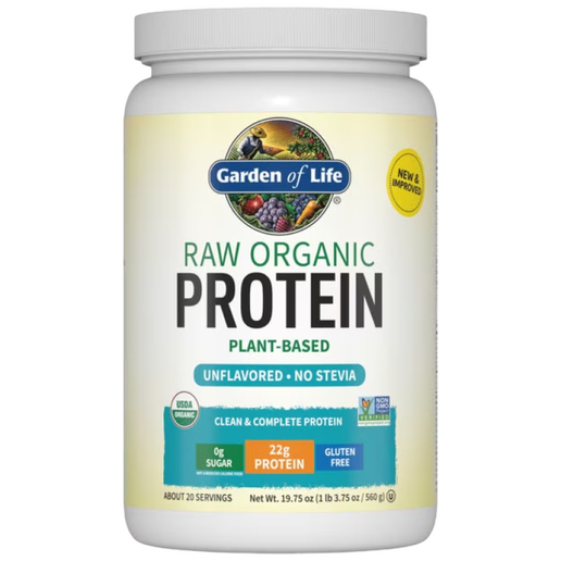 Garden of Life - Raw Organic Protein Powder - Unflavored - 1lb