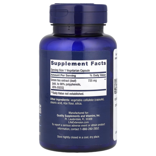 Life Extension - Lightly Caffeinated Mega Green Tea Extract - 100 VCaps