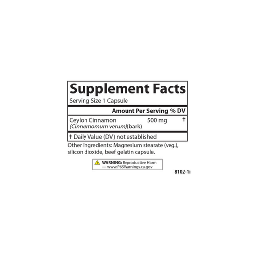 Carlson - Ceylon Cinnamon - 180 Capsules