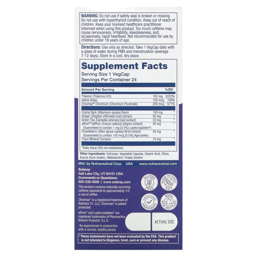 Solaray - Her Life Stages (PMS & Menstrual) - 24 VCaps