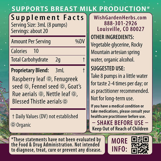 Wishgarden - Milk Rich Supply Booster - 2 fl oz
