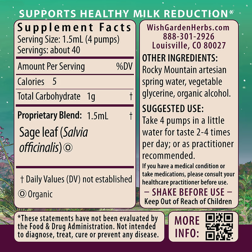 WishGarden - Sage Milk Reduction - 2 fl oz