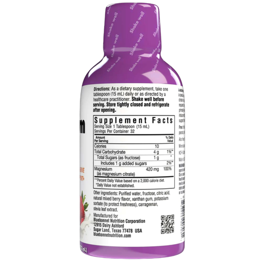 Bluebonnet - Liquid Magnesium Citrate (Mixed Berry Flavor) - 16 fl oz