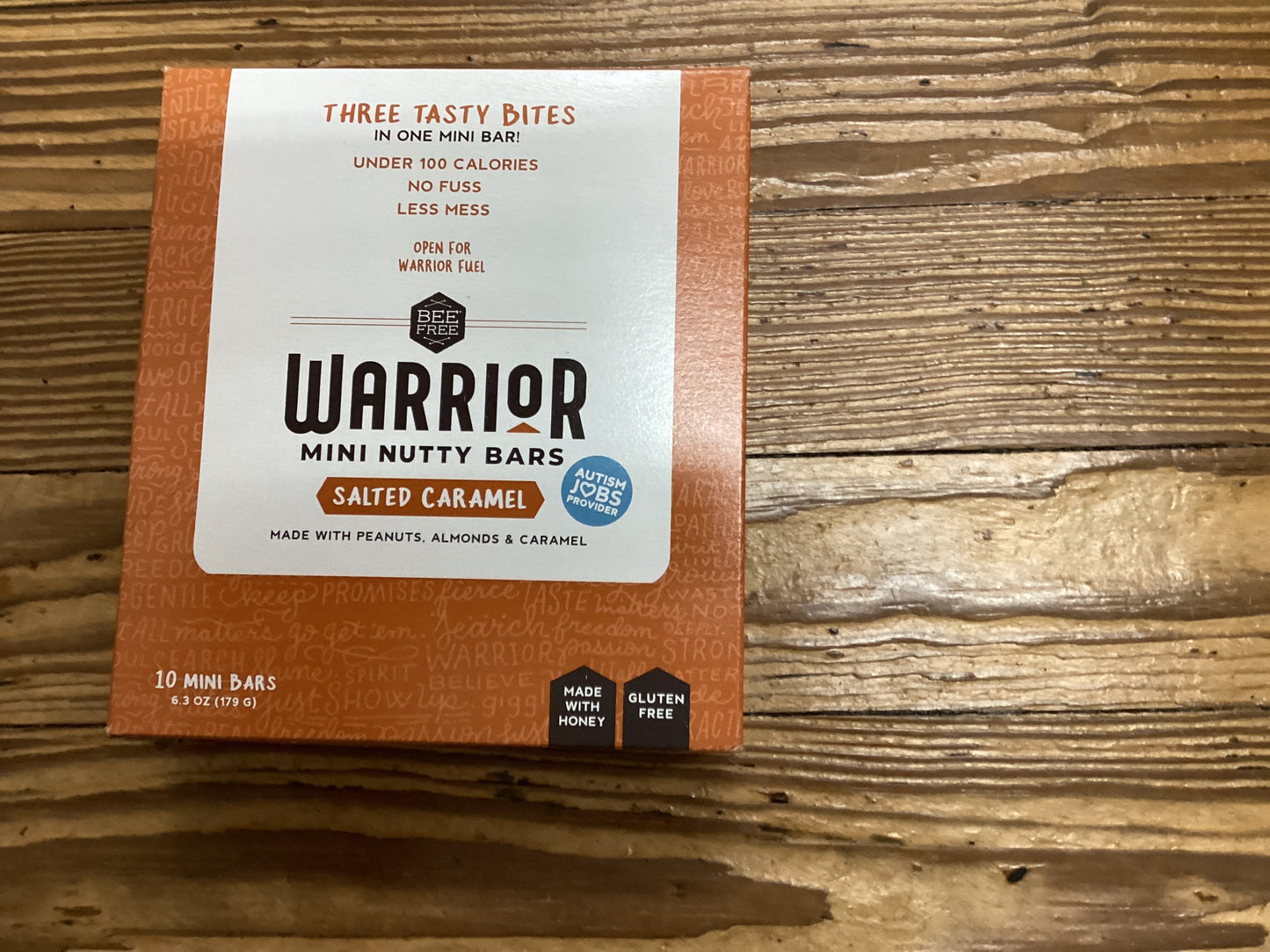 Warrior 10 mini nutty bars 6.3oz