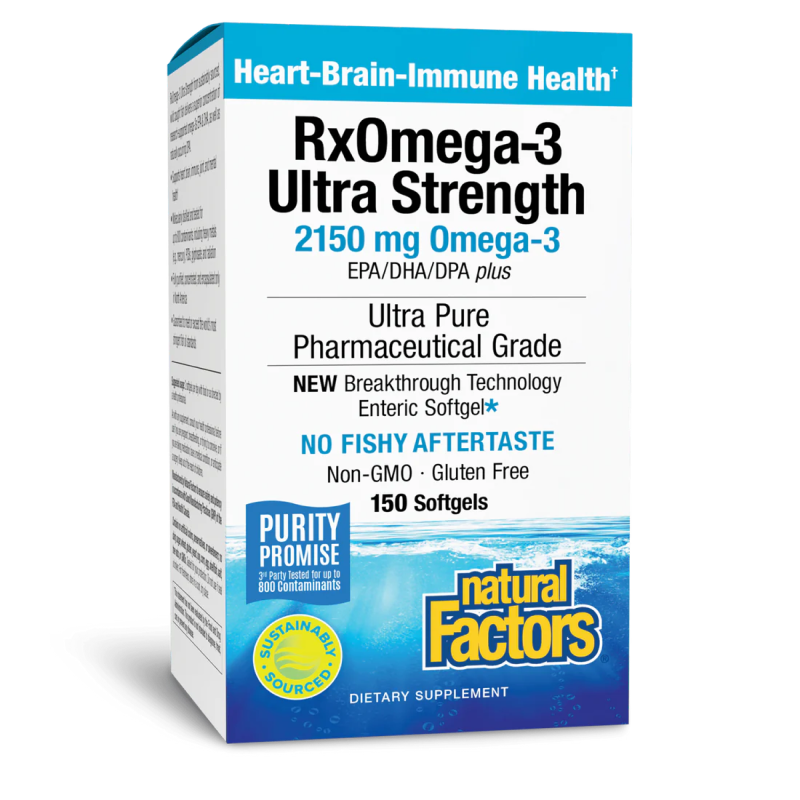 Natural Factors RXOmega-3 Fish Oil Ultra Strength - 150 Softgels