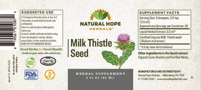 Natural Hope Herbals Milk Thistle seed 2 floz