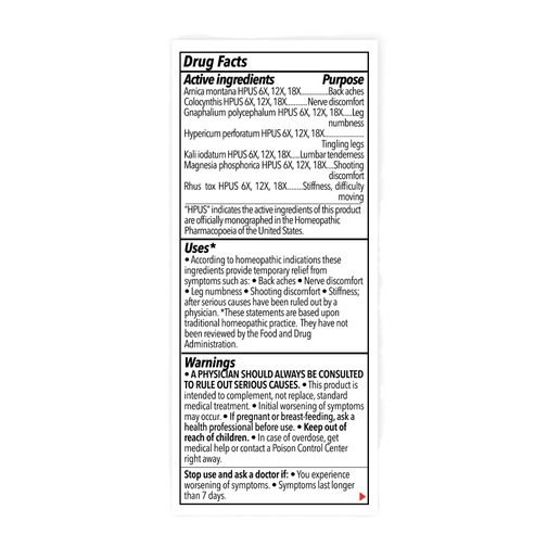TRP - Homeopathic Sciatica Therapy - 70 Fast Dissolve Tablets