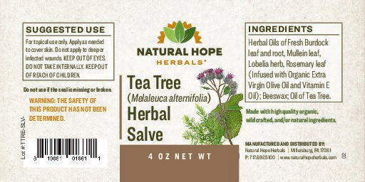 Natural Hope Herbals - Tea Tree Herbal Salve - 1 oz