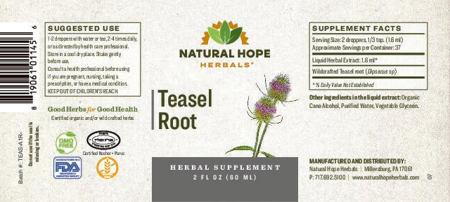 Natural Hope Herbals Teasel root 2floz extract