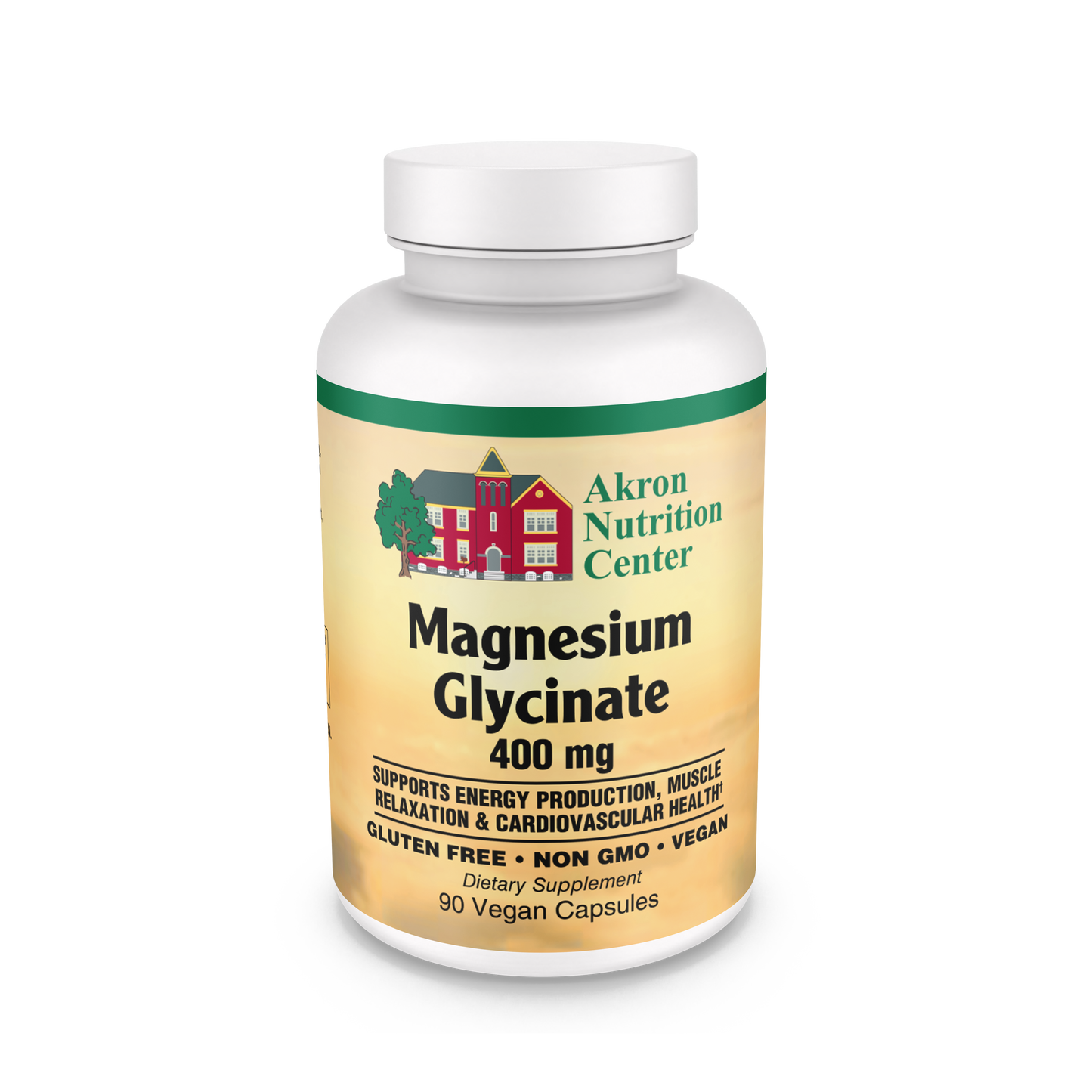 Akron Nutrition Center - Magnesium Glycinate 400mg - 90 capsules ( substitute size)