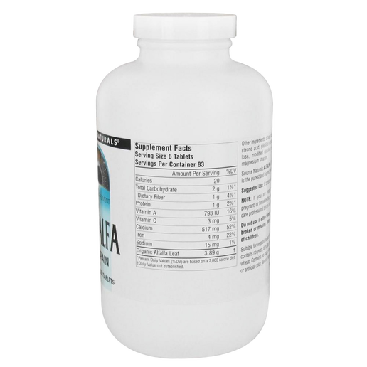 Source Naturals - Alfalfa - 500 Tablets