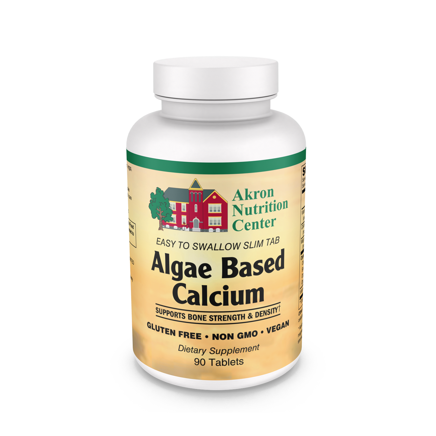 Akron Nutrition Center - Algae-Based Calcium - 90 Slim Tablets