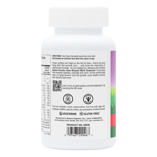 NaturesPlus - Animal Parade Multivitamin Gummies (Cherry Grape Orange) - 90 Gummies