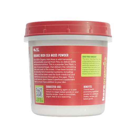 BareOrganics - Raw Organic Irish Sea Moss - 8 oz Powder (grocery)