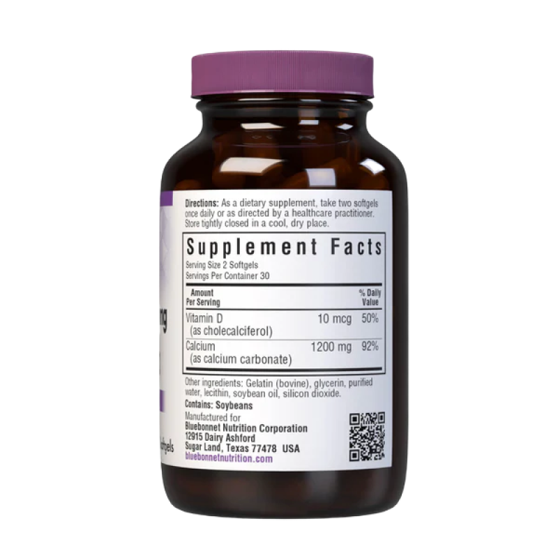 Bluebonnet - Milk-Free Calcium 1200 mg & Vitamin D3 - 60 Softgels