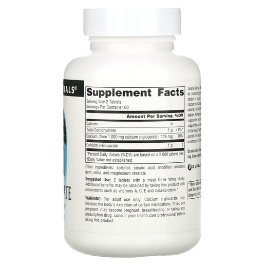 Source Naturals - Calcium D-Glucarate - 120 Tablets