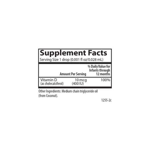 Carlson - Baby Super Daily D3 Liquid Drops (400 IU) - .35 fl oz