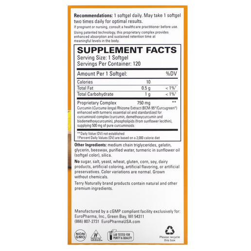 Terry Naturally - CuraMed 750 mg - 120 Soft gels