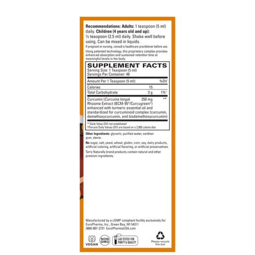 Terry Naturally - CuraMed Super Absorption Curcumin - 8 Fl Oz Syrup