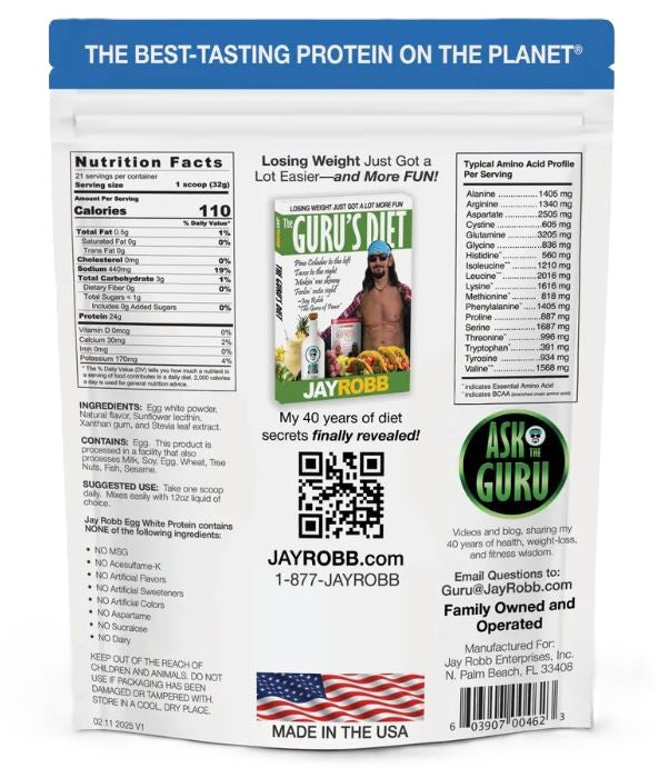 Jay Robb - Egg White Protein (Vanilla) - 24 oz