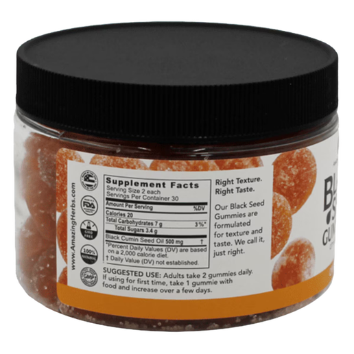 Amazing Herbs - Organic Black Seed Oil Gummies - 60ct