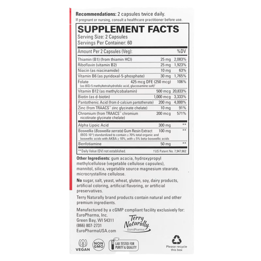 Terry Naturally - Healthy Feet & Nerves - 120 Capsules