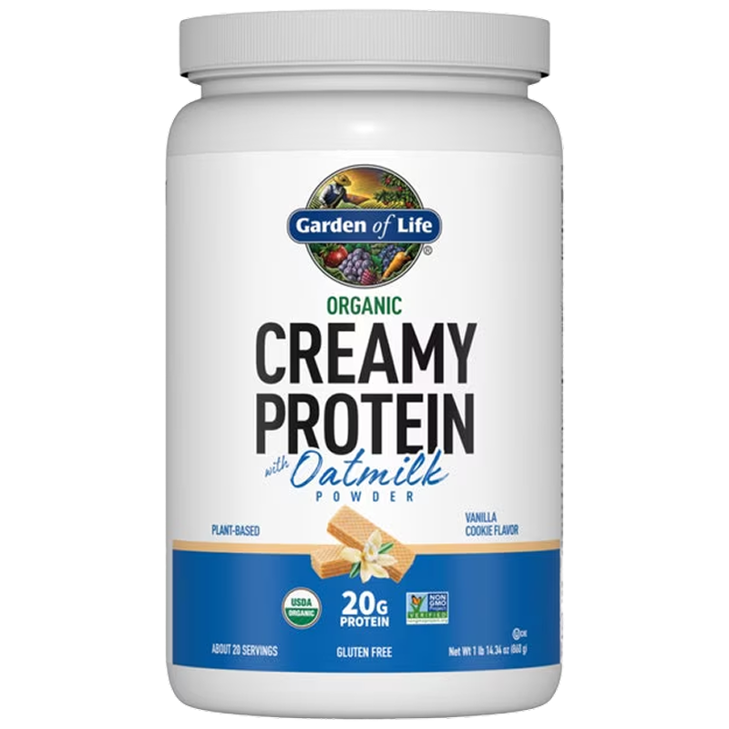 Garden of Life - Organic Creamy Protein with Oatmilk – Vanilla Cookie - 1lb