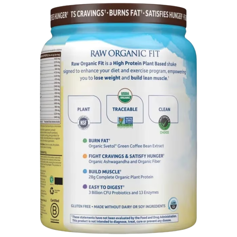 Garden of Life - Raw Organic Fit Protein Powder - Chocolate - 1lb