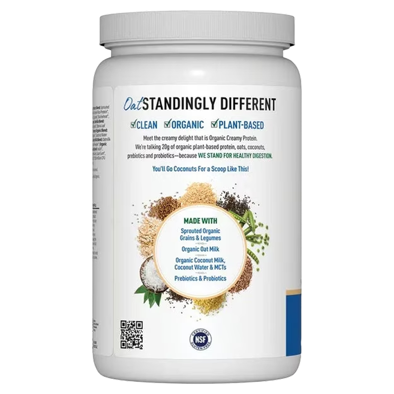 Garden of Life - Organic Creamy Protein with Oatmilk – Vanilla Cookie - 1lb