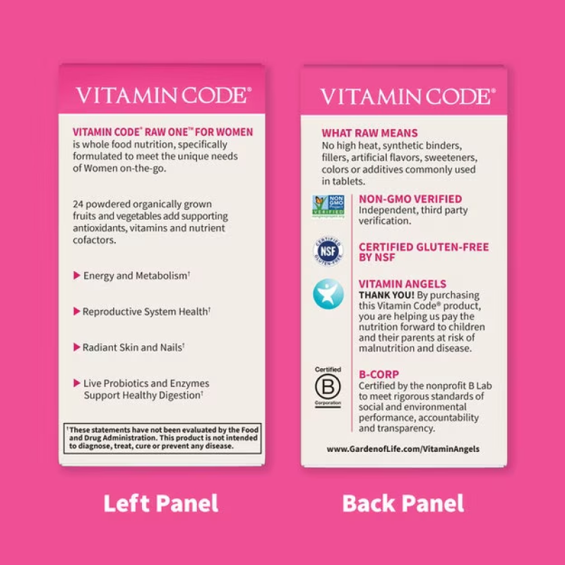 Garden of Life - Vitamin Code Raw One for Women Multivitamin Capsules - 75 VCaps