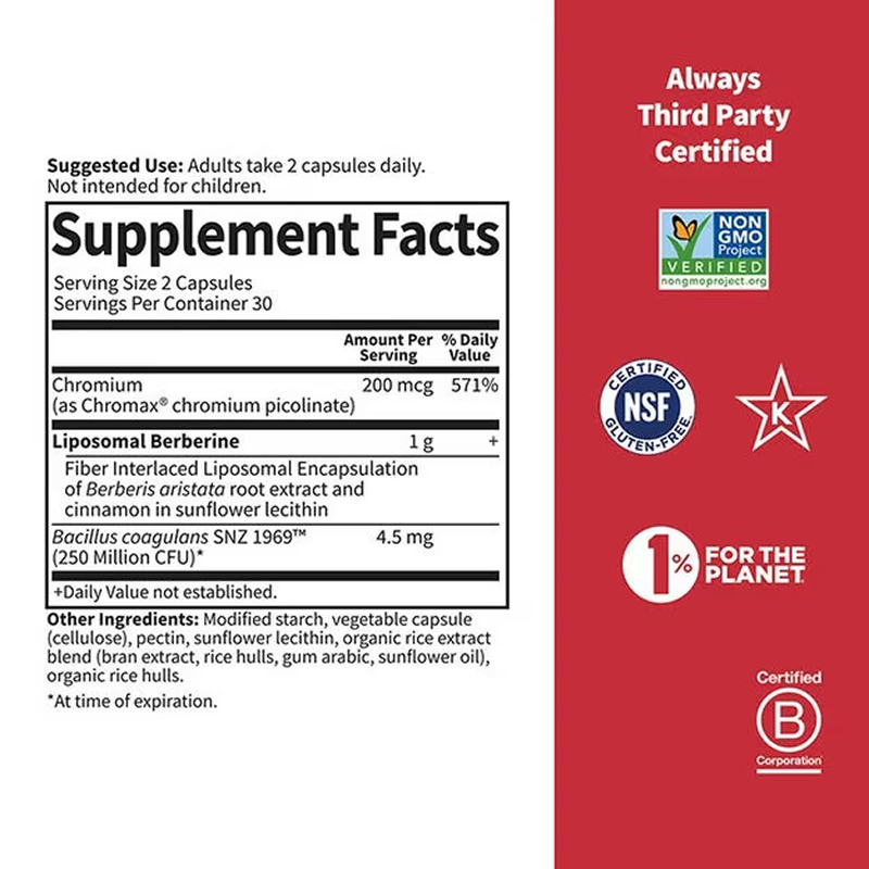 Garden of Life - Herbals Liposomal Berberine - 60 VCaps