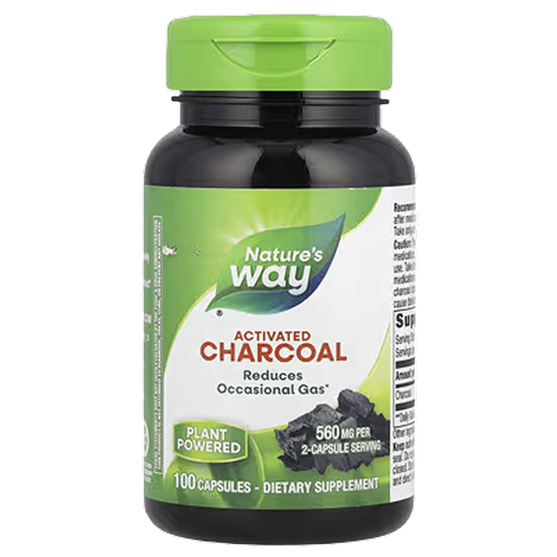 Nature's Way - Activated Charcoal - 100 caps.
